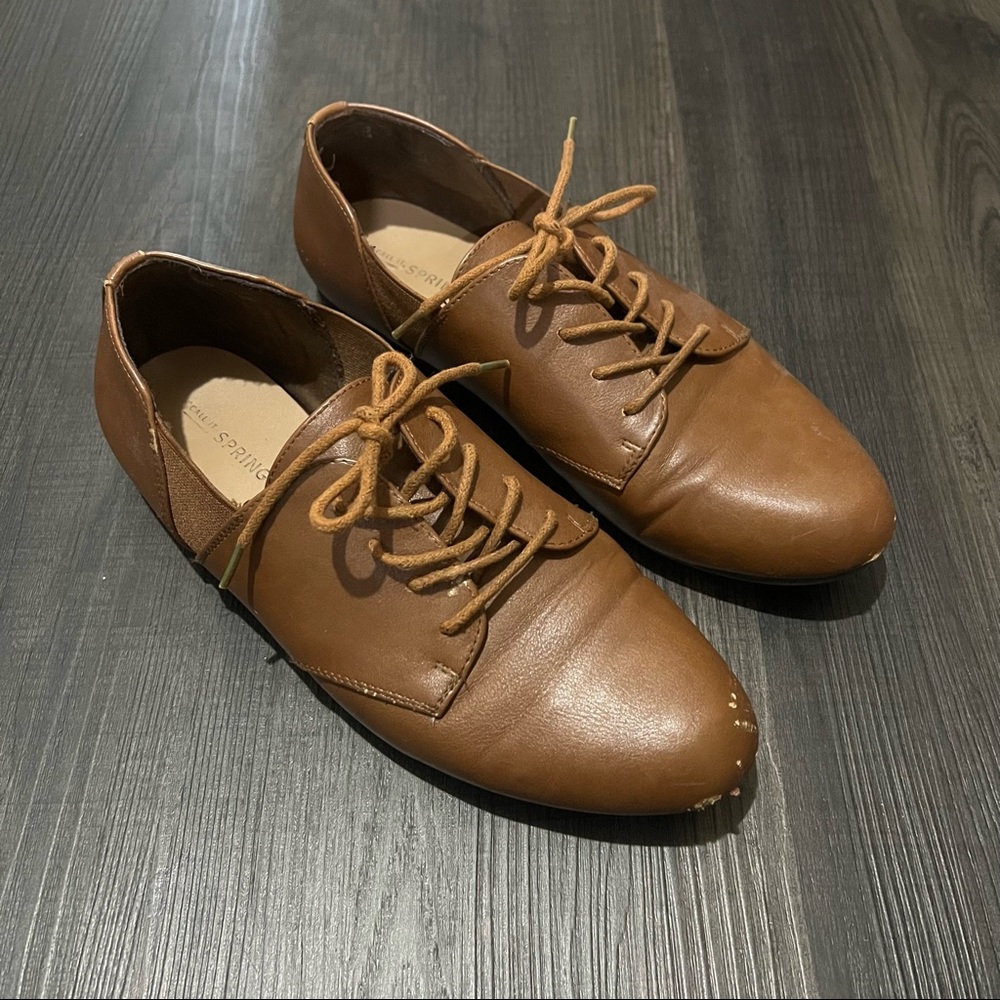 Call It Spring Tan Oxfords